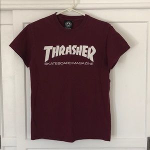 Thrasher Skateboard T-shirt Maroon Size Small